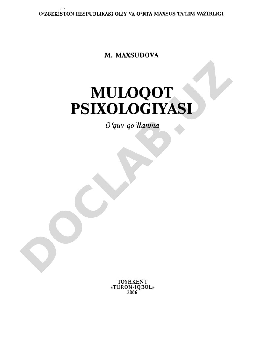 Muloqot shakllari, vositalari, pedagogik muloqot va trening haqida