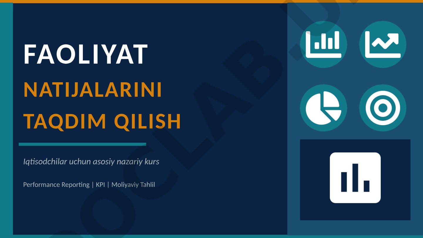 Faoliyat natijalarini taqdim qilish