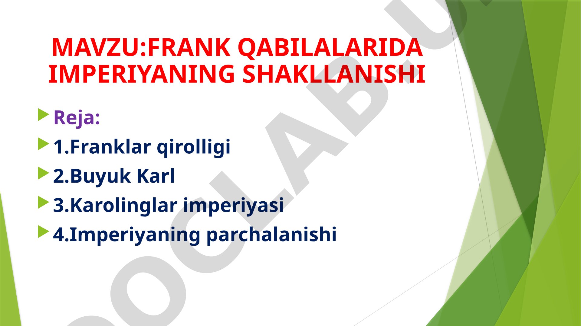 Frank qabilalarida imperiyaning shakllanishi