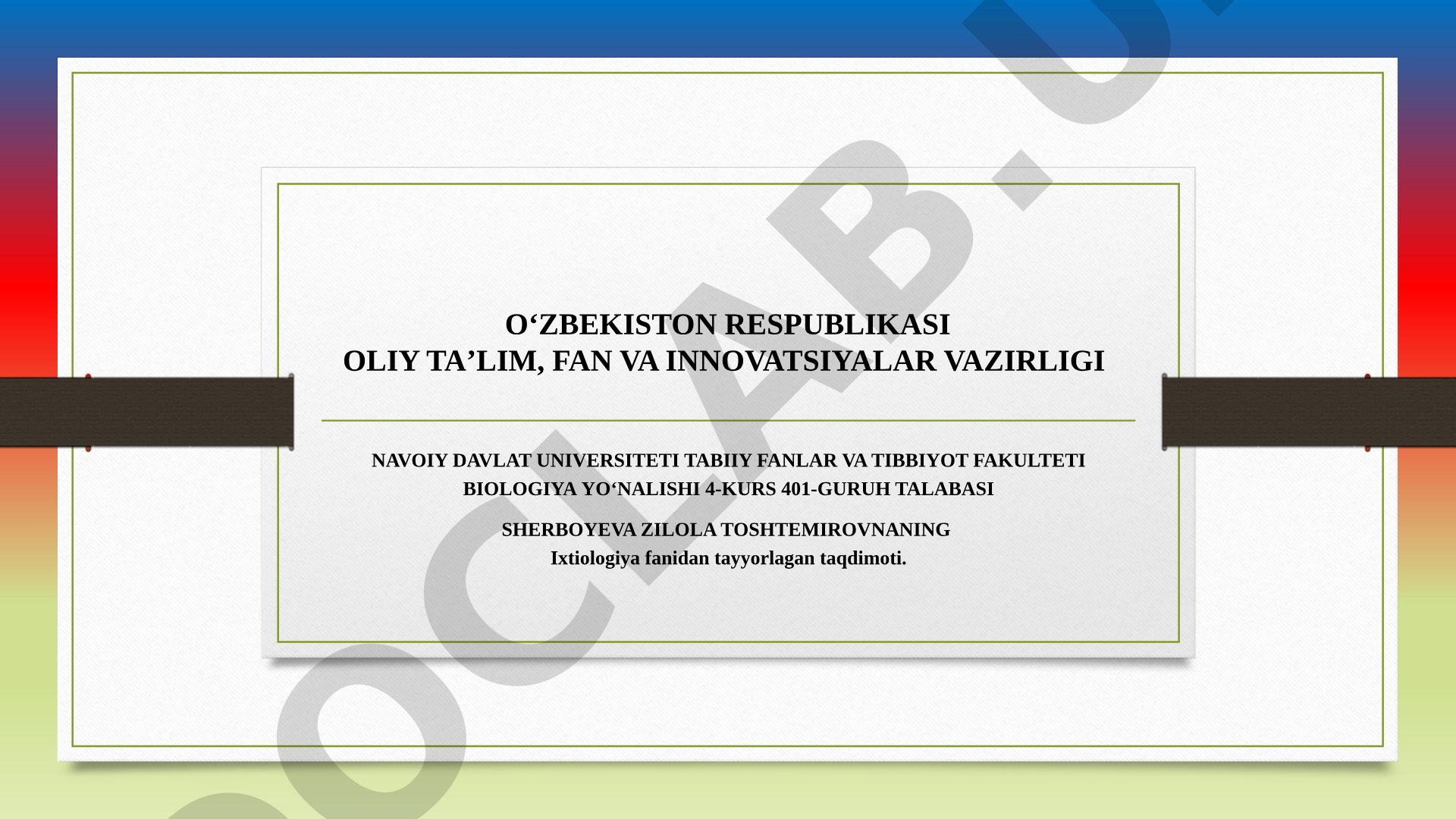 Tog'ayli va suyakli baliqlar sinflari