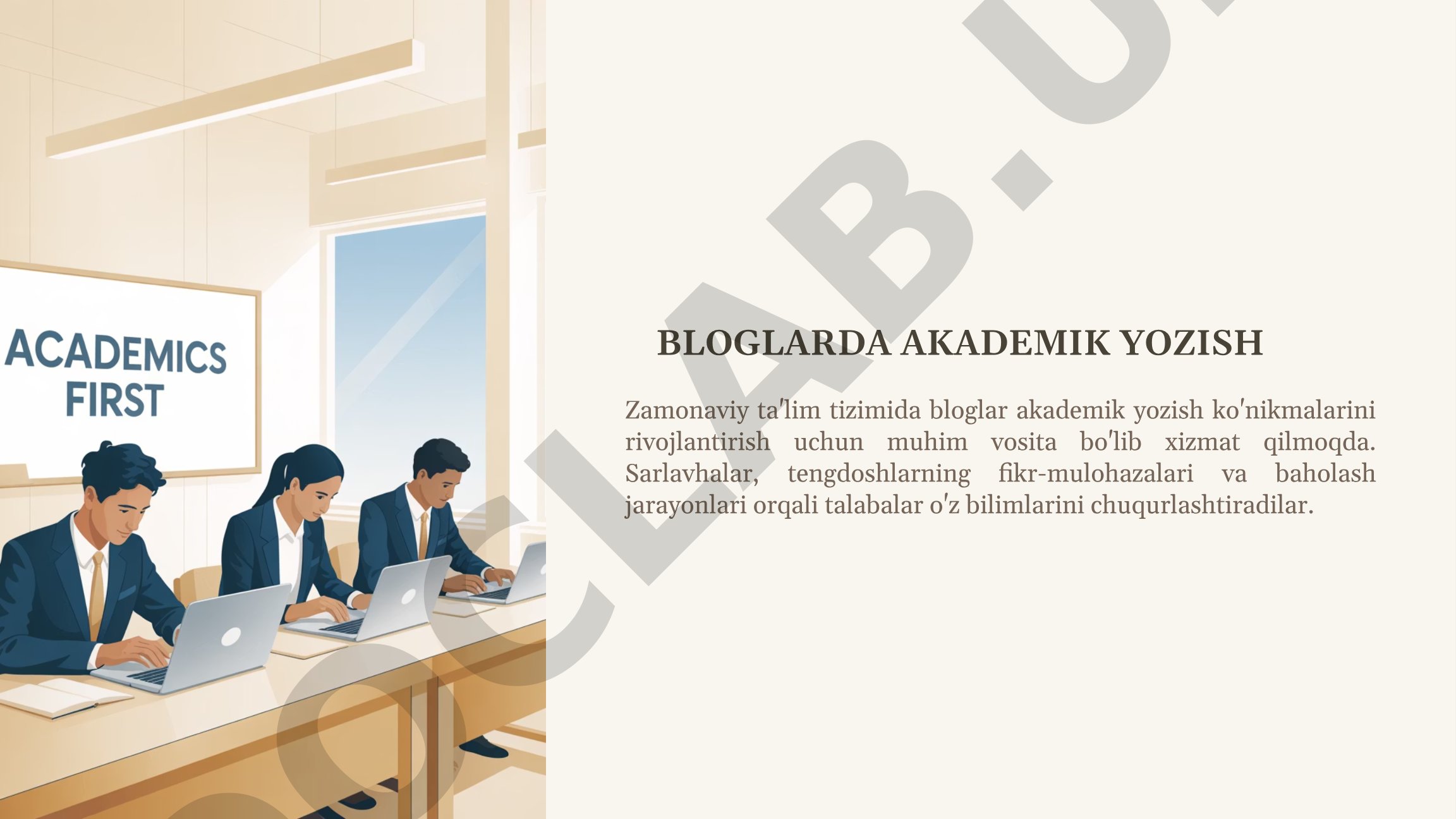 Akademik bloglarning ta'lim jarayonidagi o'rni, yozish ko'nikmalari va ijodiy fikrlashni