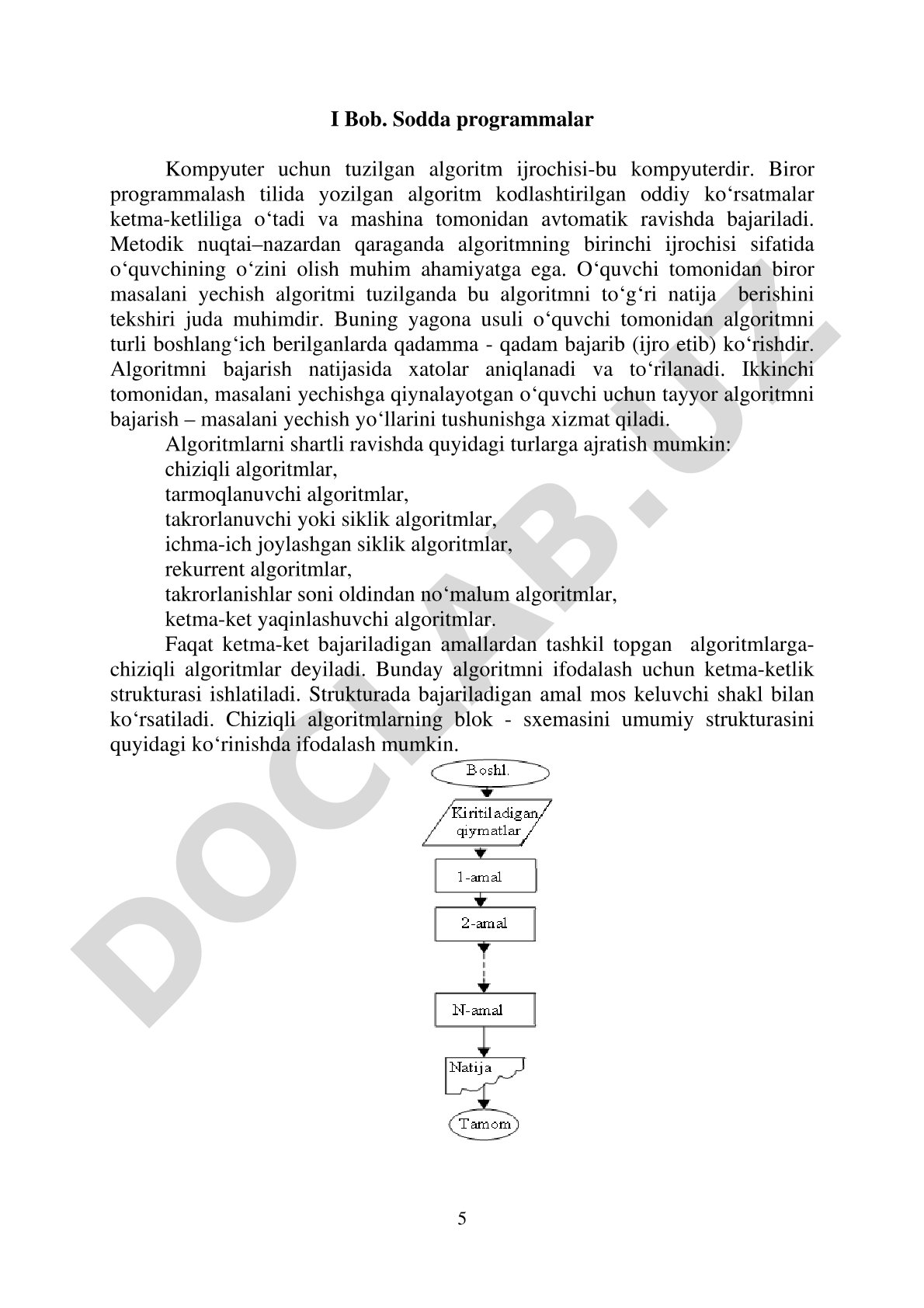 5 I Bob. Sodda programmalar