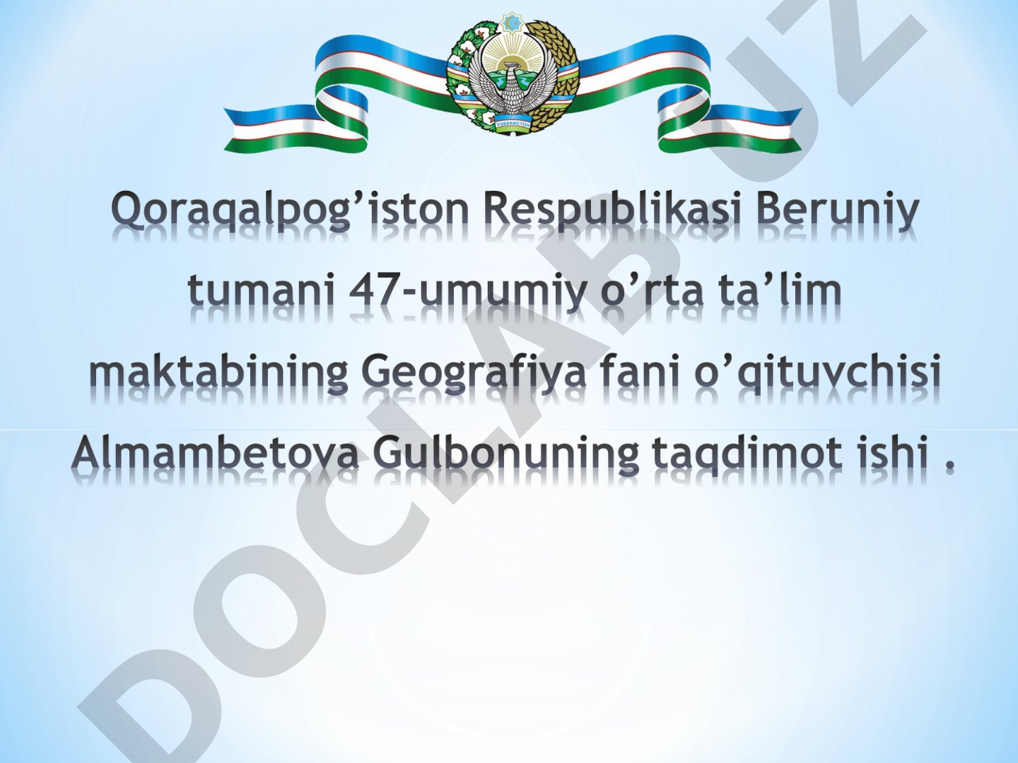 Aqliy hujum metodi orqali uyga vazifani so’rash