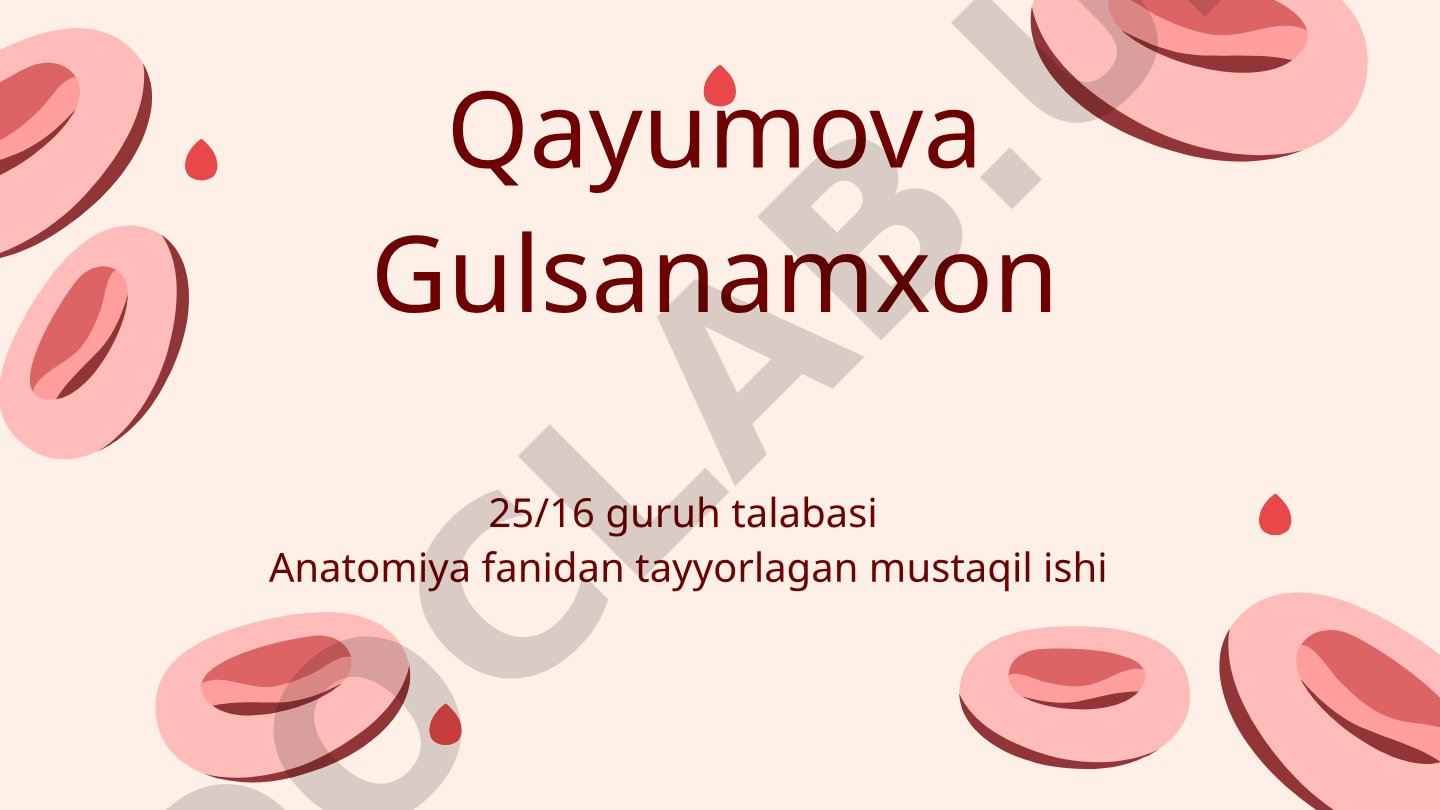 Qon guruhlari, rezus faktor, leykotsitlar formuli