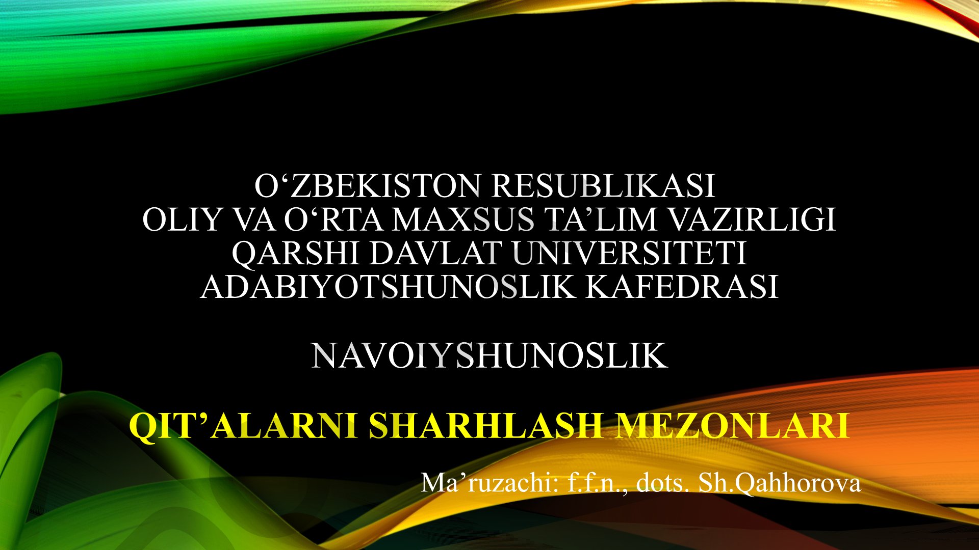 Navoiy lirik janrlarining poetik xususiyatlari va tasnifi