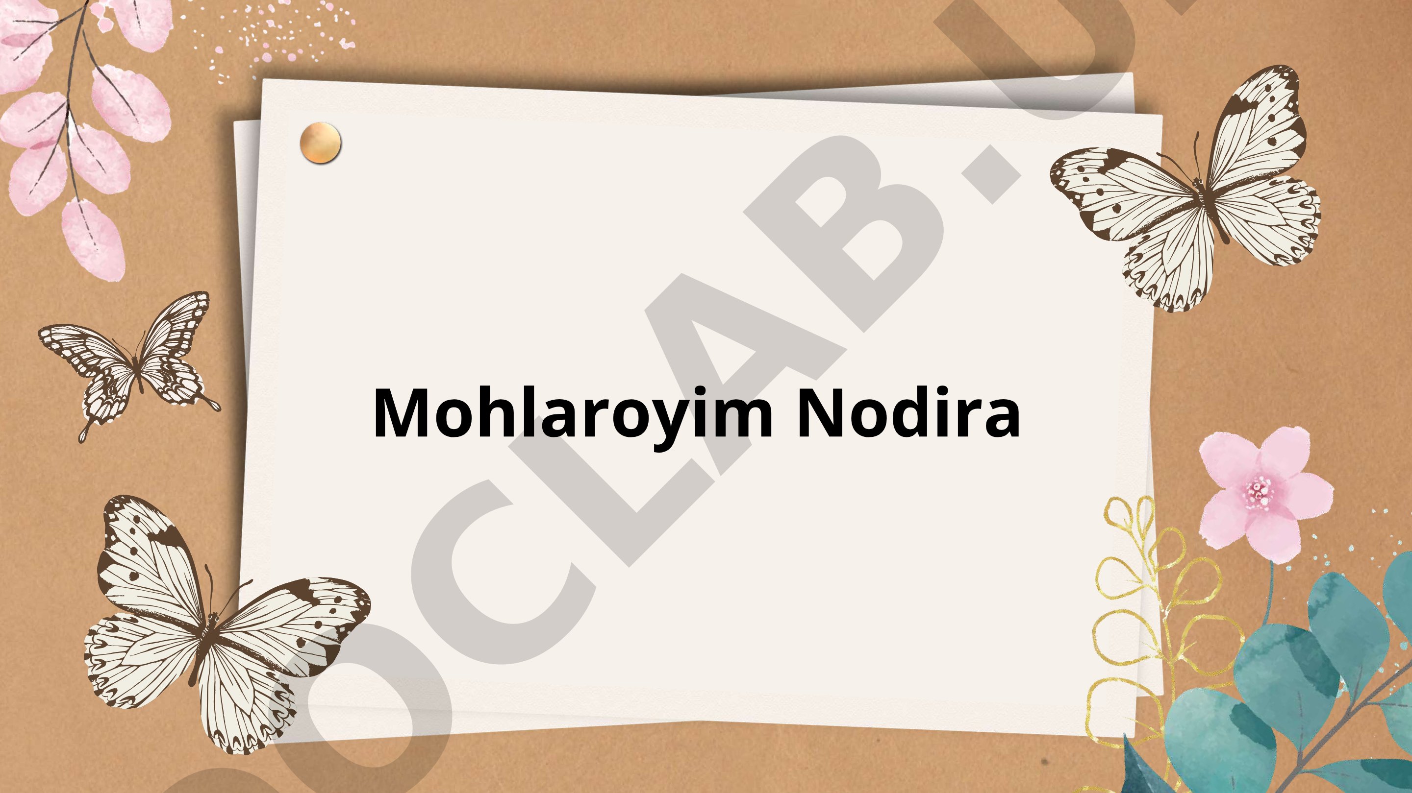 Mohlaroyim Nodira hayoti va g'azallari tahlili