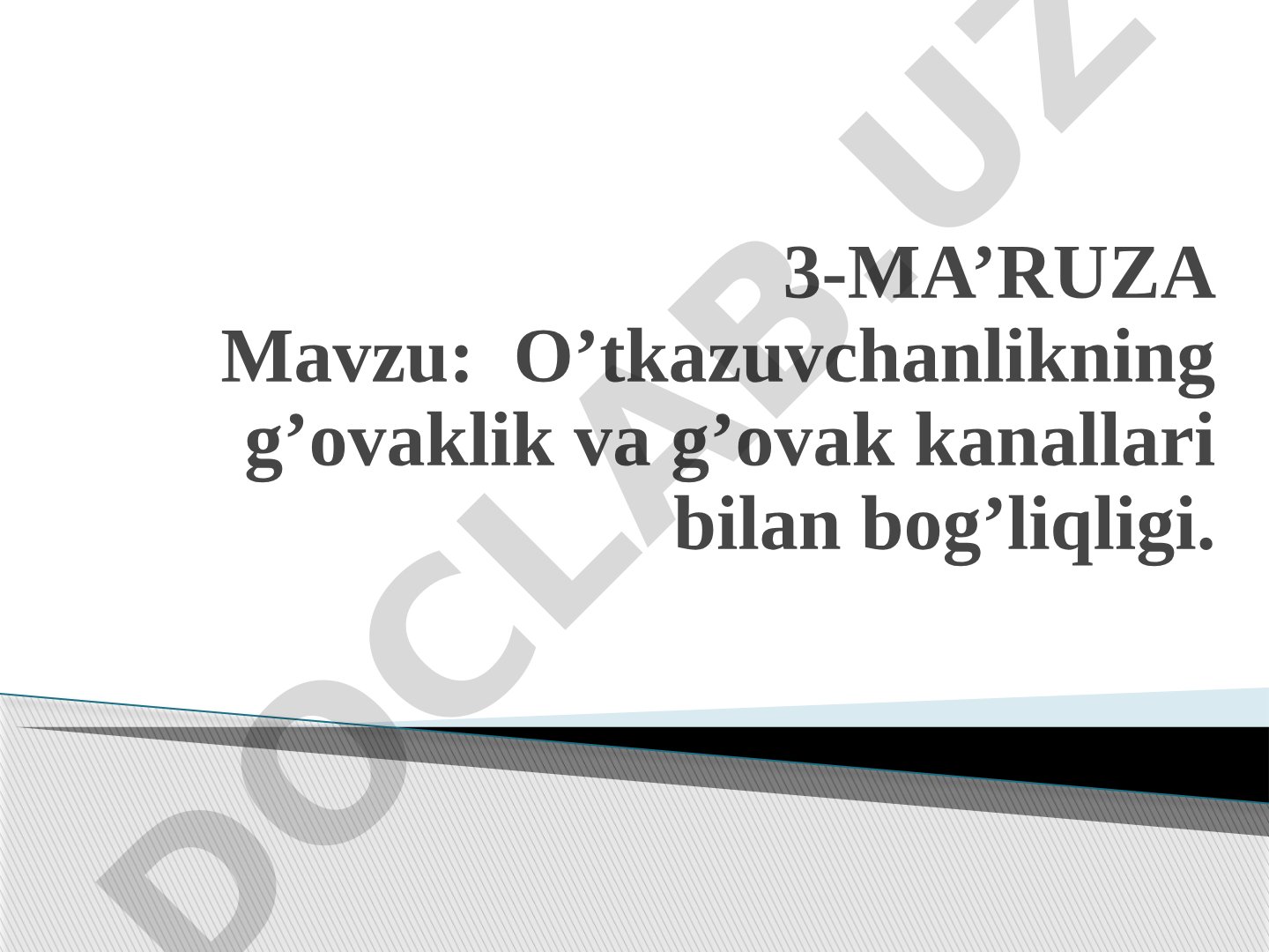 O'tkazuvchanlikning g'ovaklik va g'ovak kanallari bilan bog'liqligi