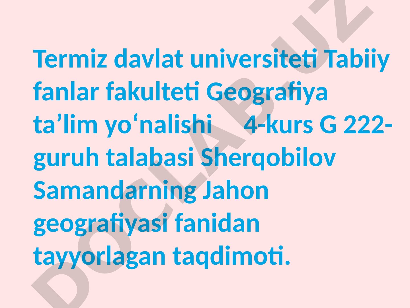 G‘arbiy Tyanshanga tabiiy geografik tavsif