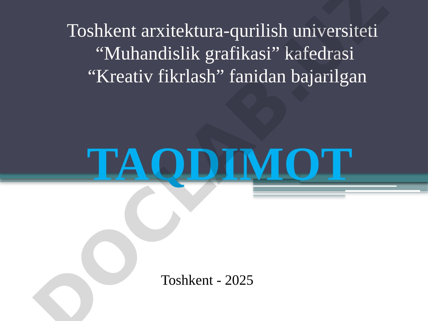 Tasvirlash. Kreativ shaxs tavsifi