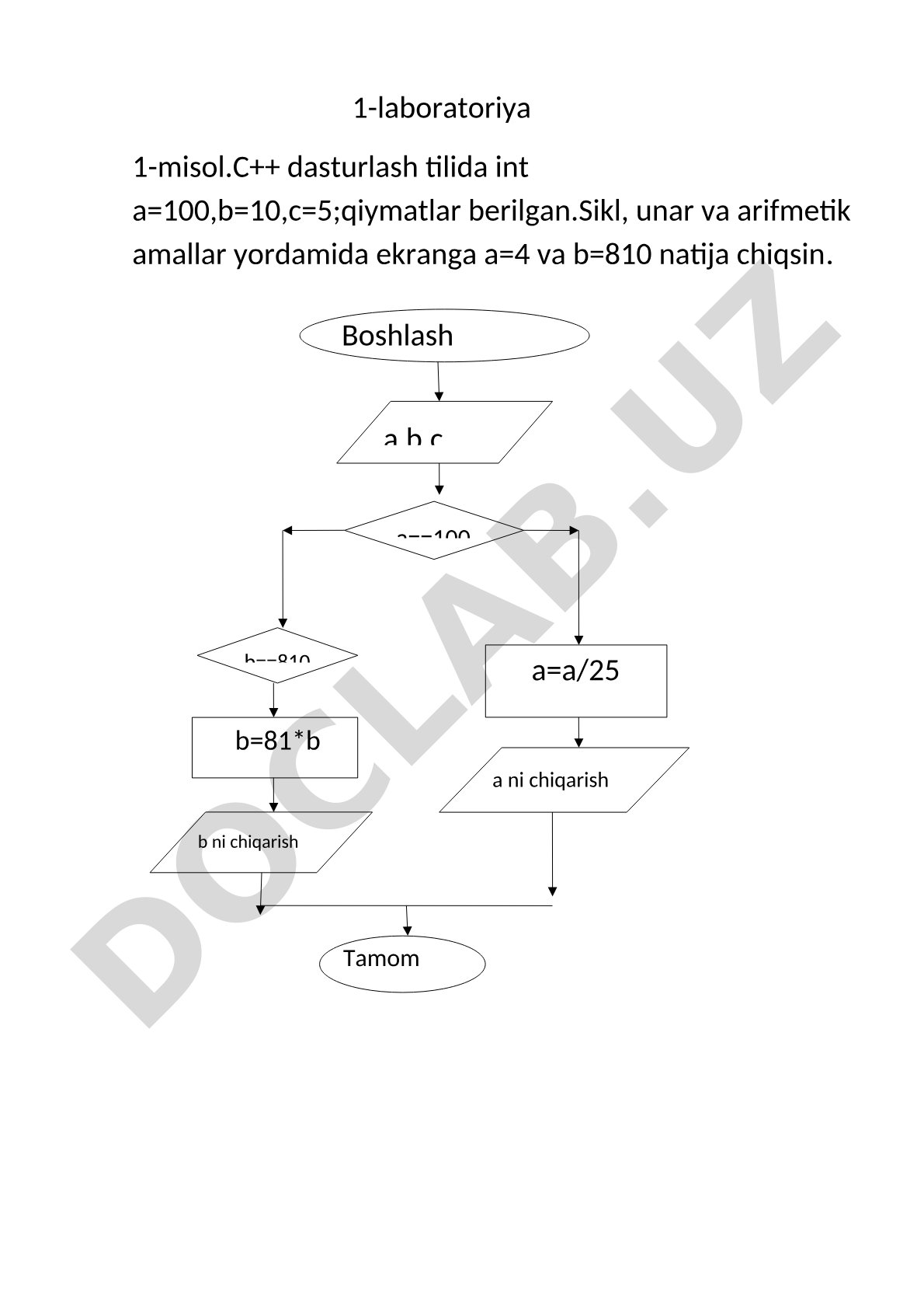 C++ dasturlash tilida sikl, unar va arifmetik amallar