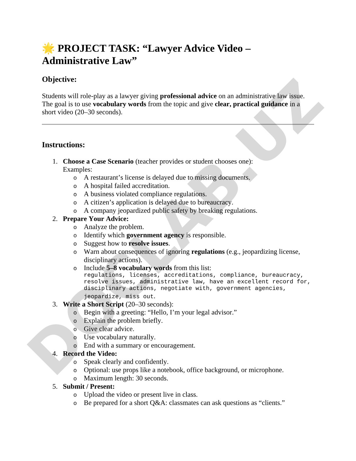 Lawyer Advice Video – Administrative Law