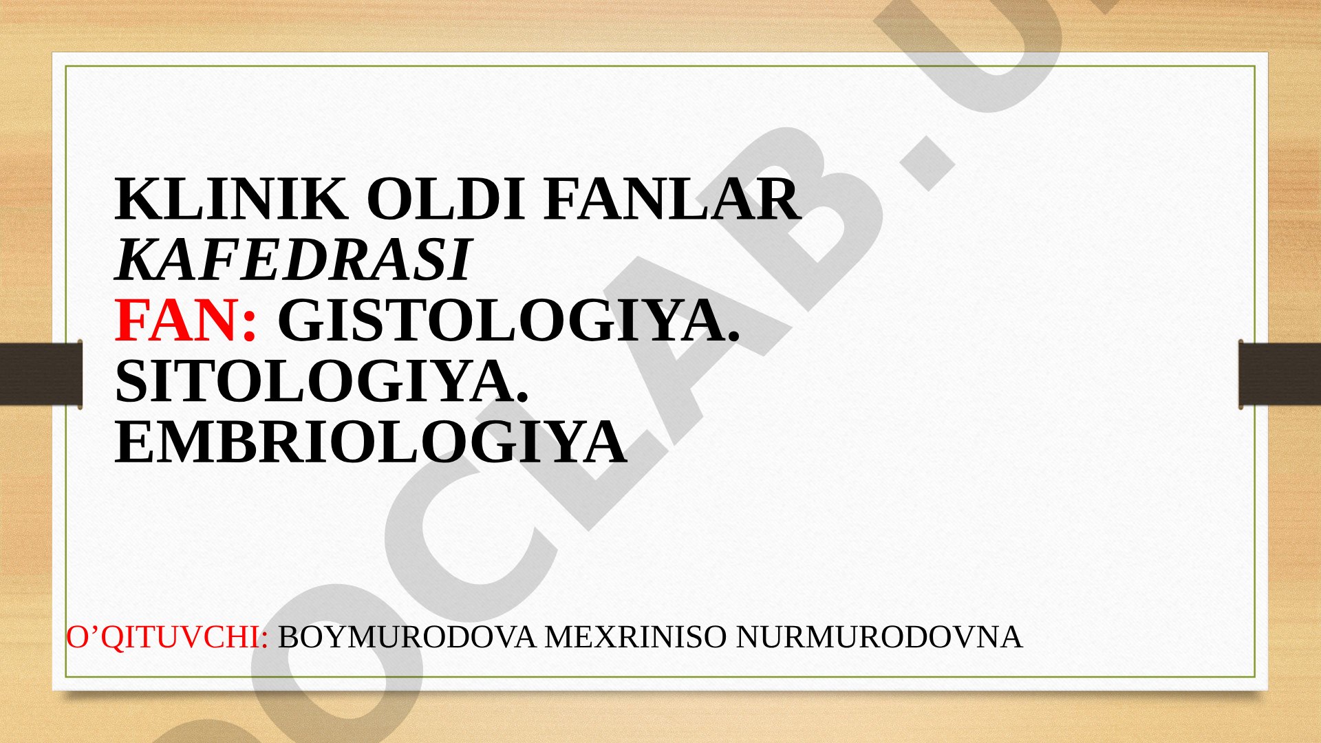 Endokrin tizimi