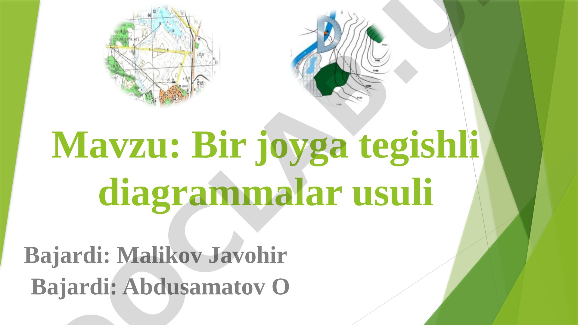 Bir joyga tegishli diagrammalar usuli