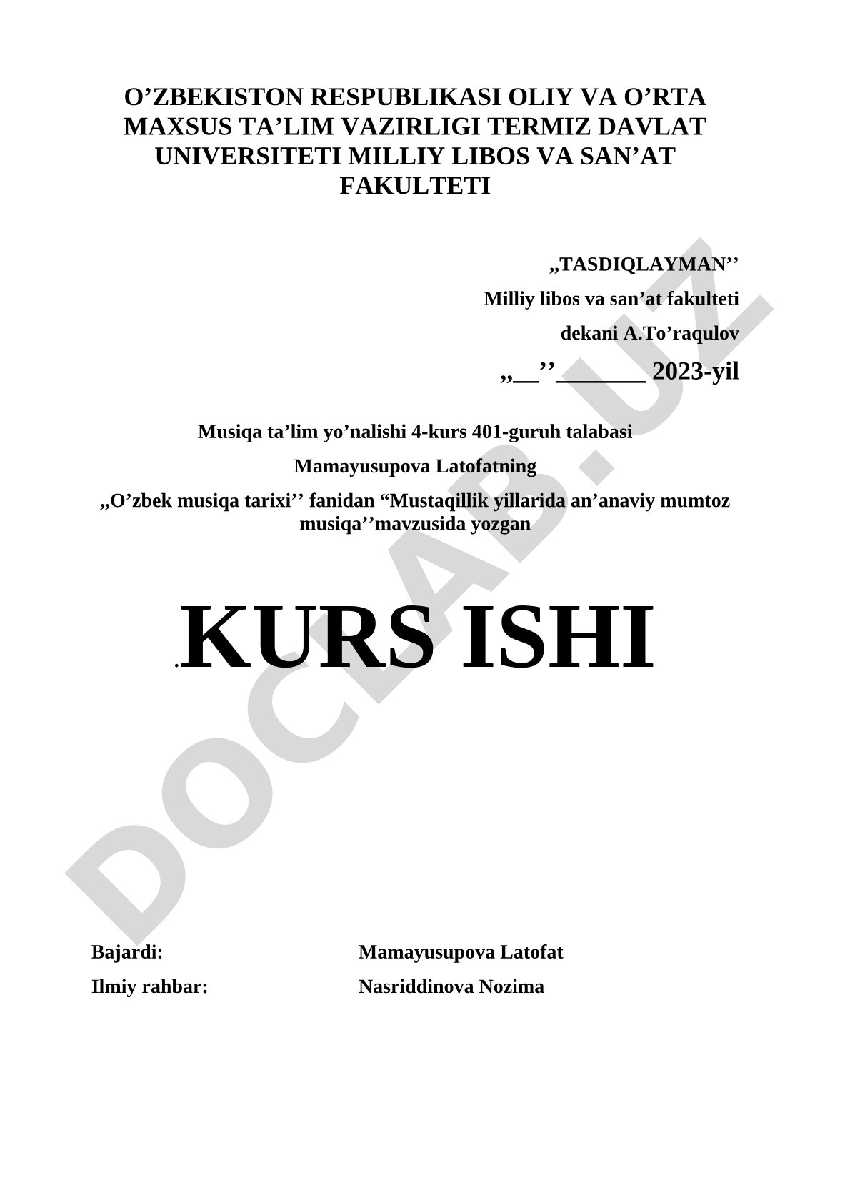 Mustaqillik yillarida an’anaviy mumtoz musiqa