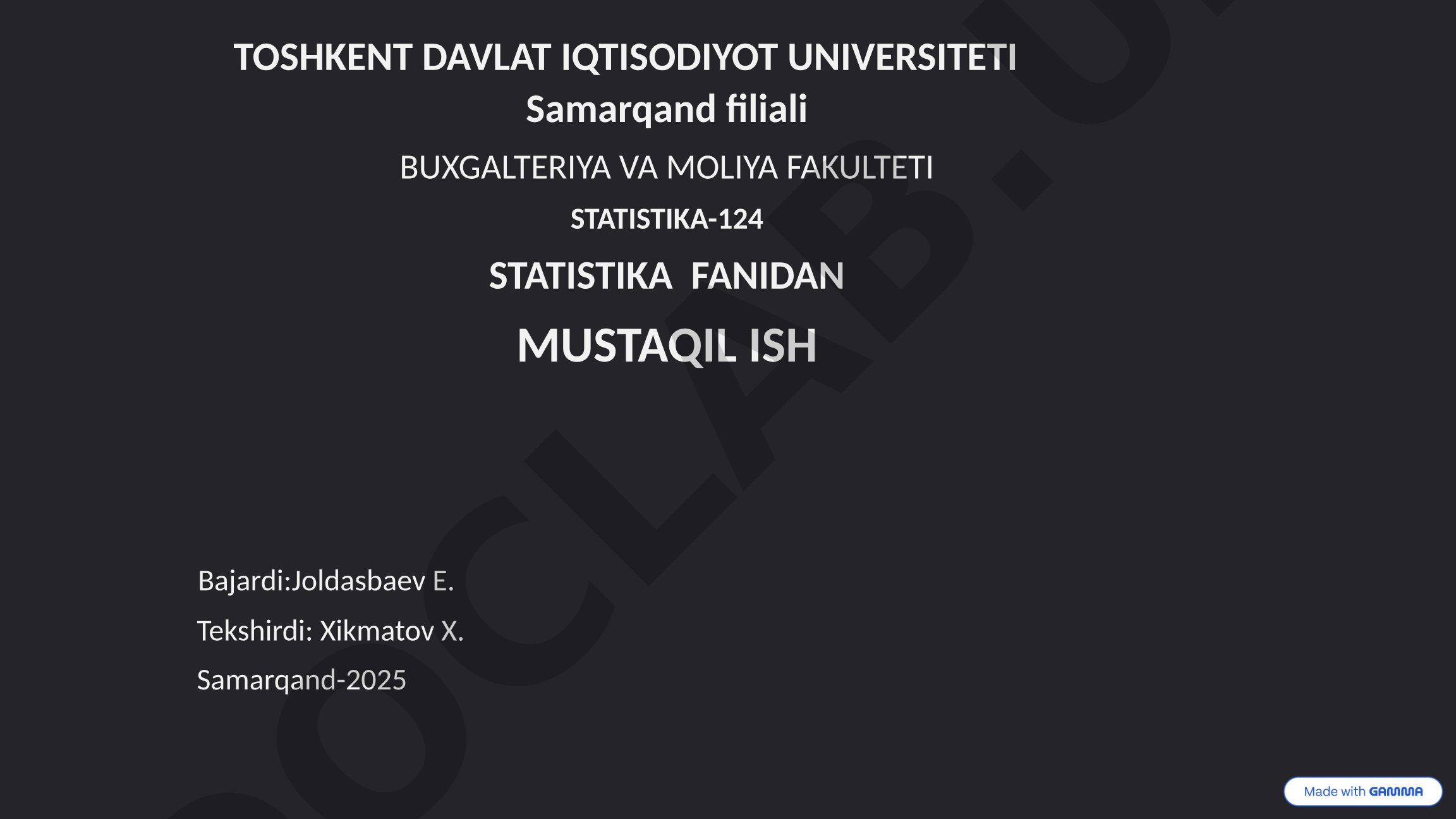 Chet El Mamlakatlarida Aholi Statistikasi Tashkil Etilishi