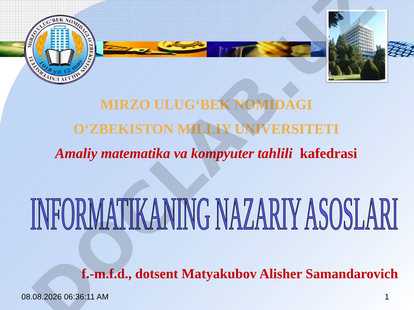 Model tushunchasi. Modellashtirish haqida umumiy tushuncha.