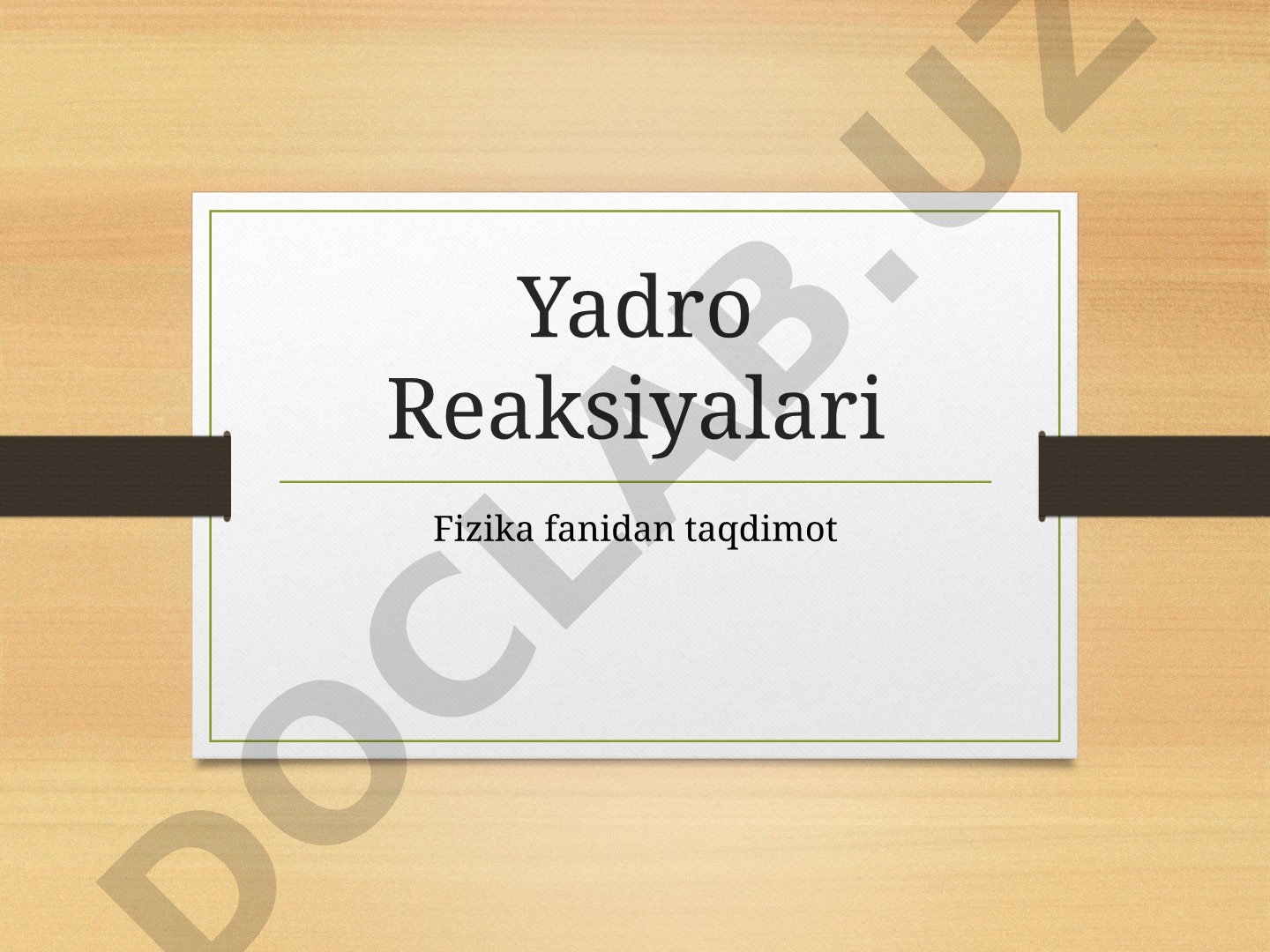 Yadro Reaksiyalari