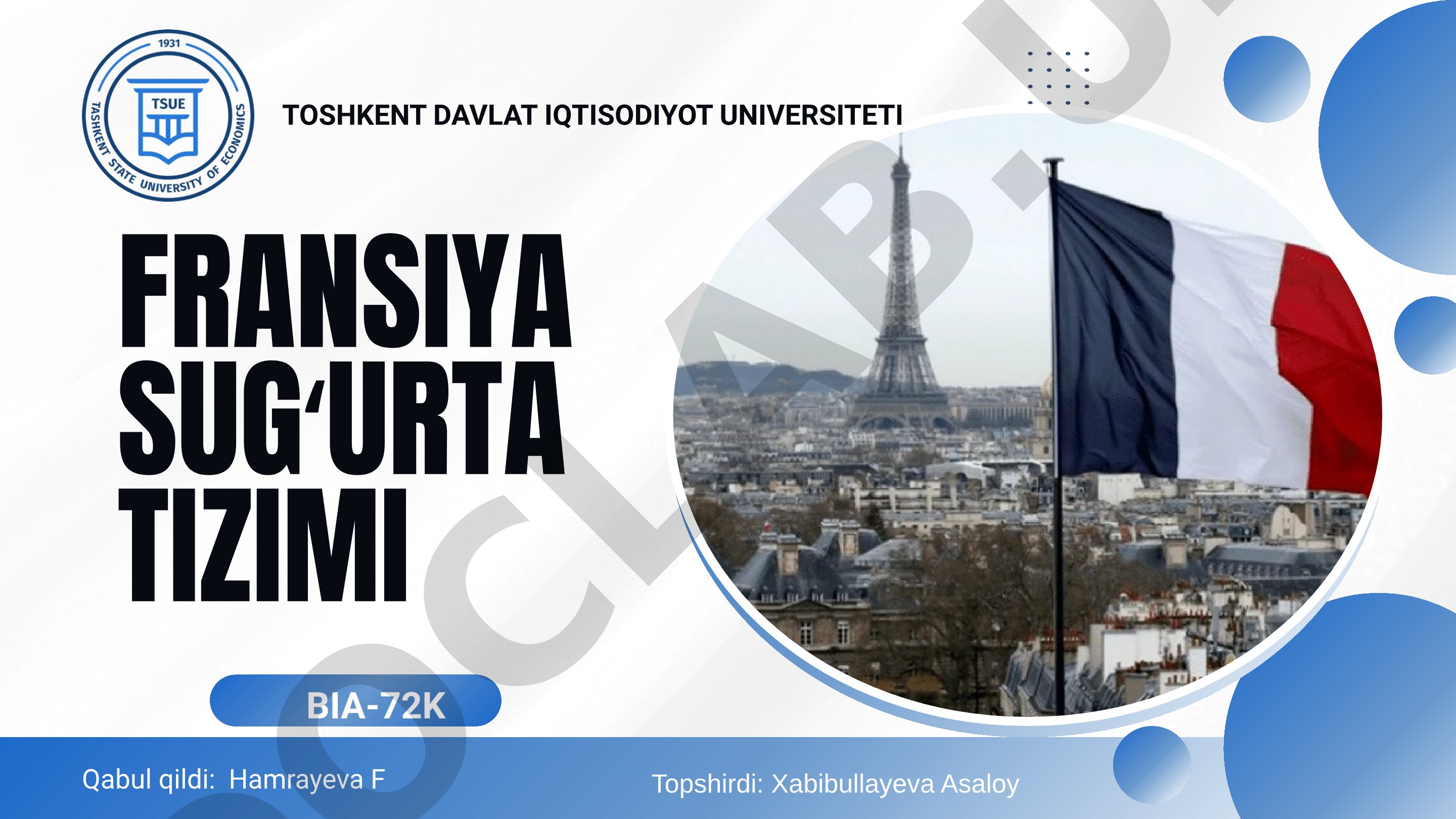 Fransiya sug'urta tizimi
