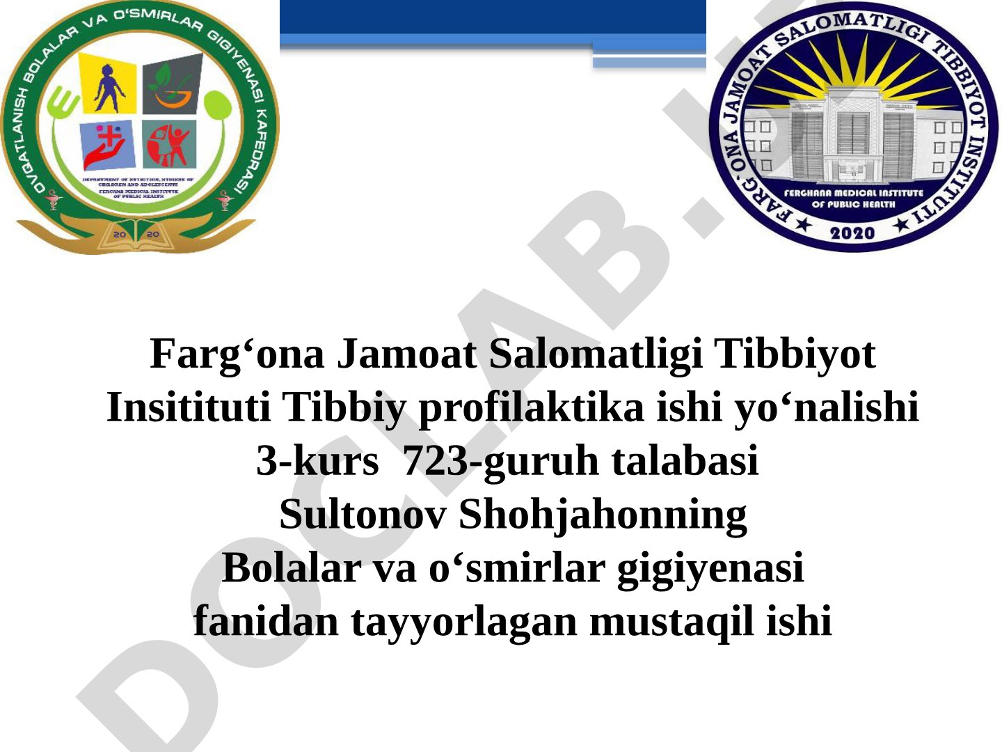 Bolalar va o‘smirlar jismoniy rivojlanish tartibi