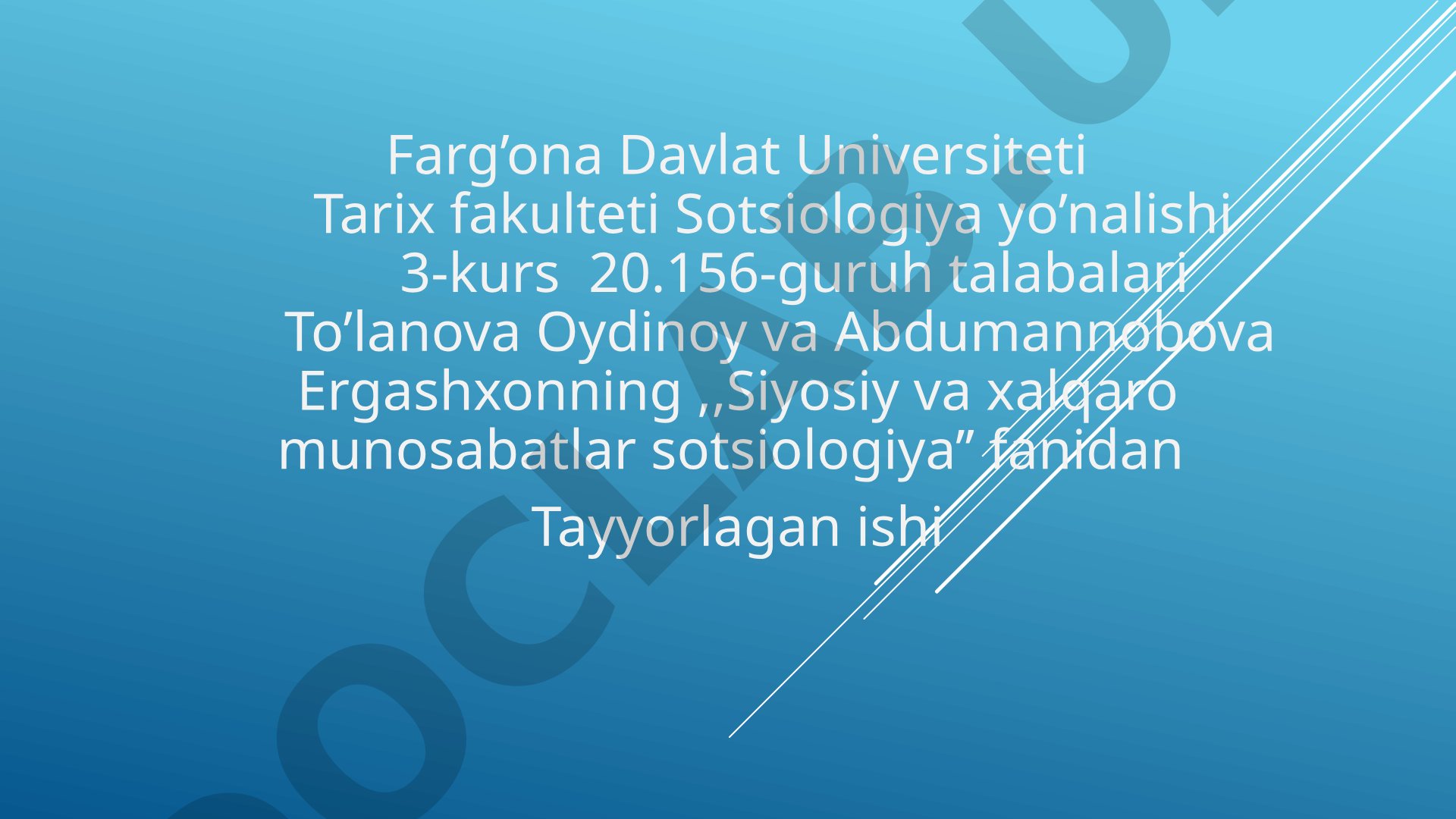 Insoniyatga nisbatan global havf-xatarlar, ularning turlari va bartaraf etish imkoniyatlari