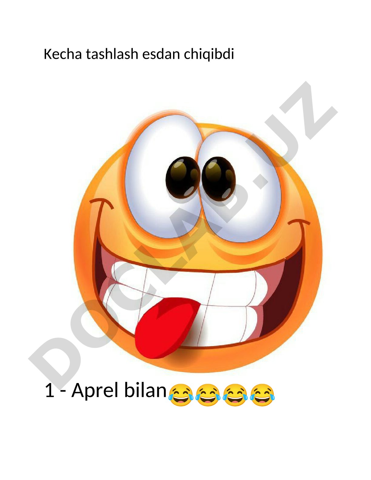 Kech qolgan 1-aprel tabrigi