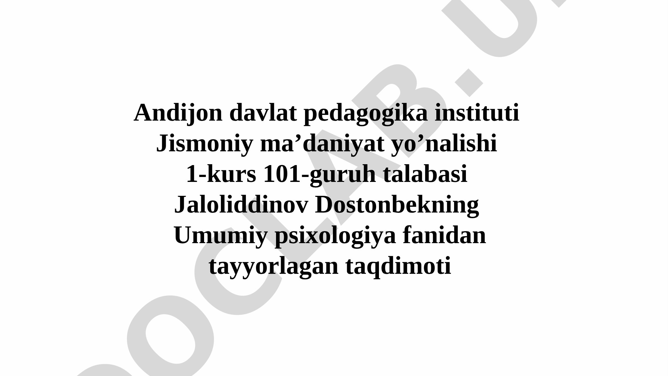 O'smirlik davrida psixik rivojlanish xususiyatlari