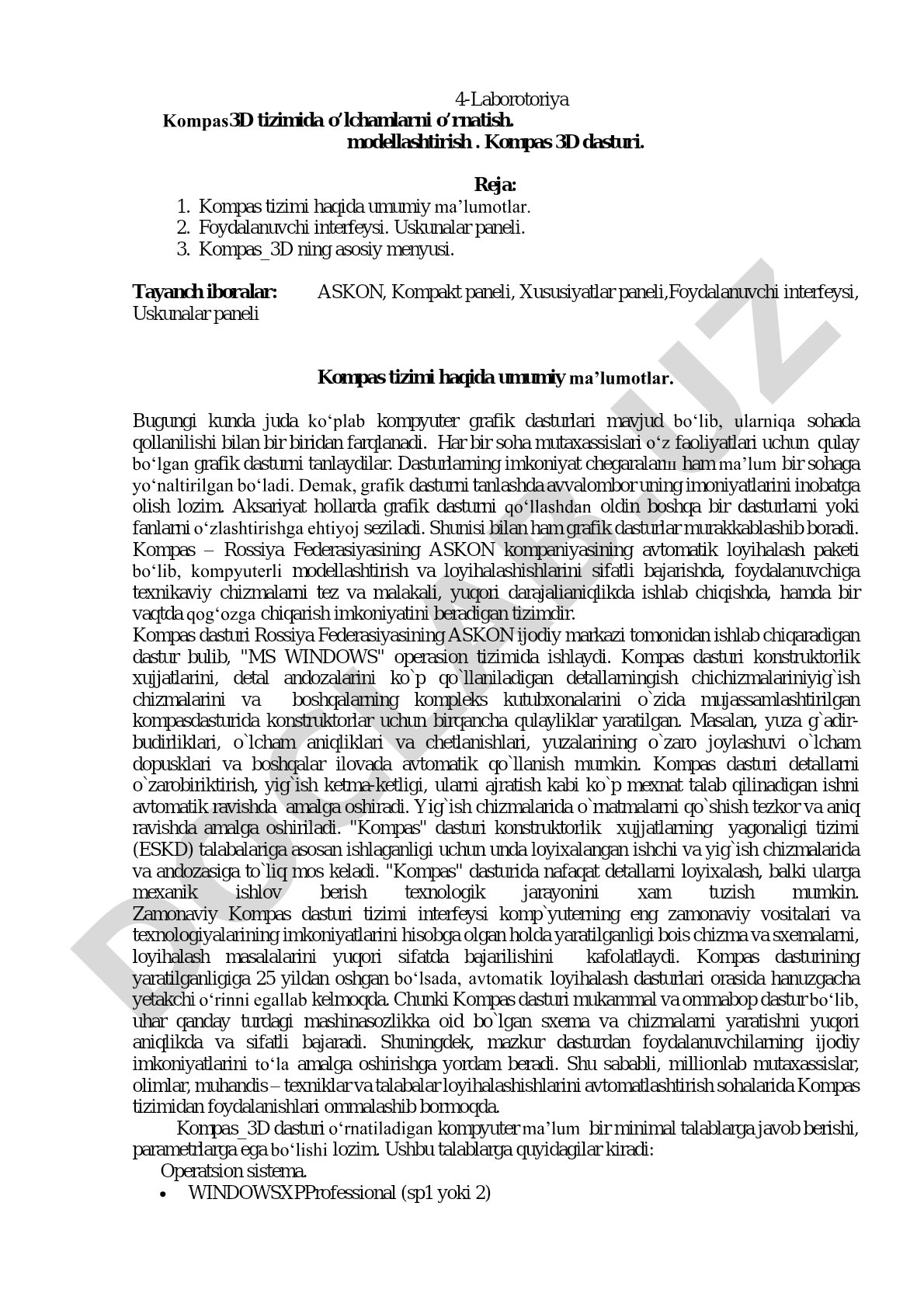 Kompas 3D dasturi