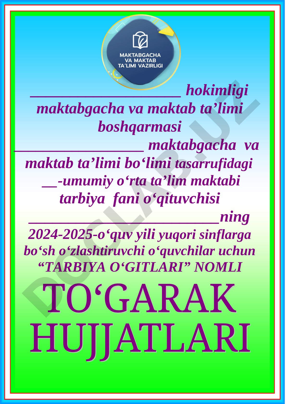 Tarbiya o'gitlari to'garagi