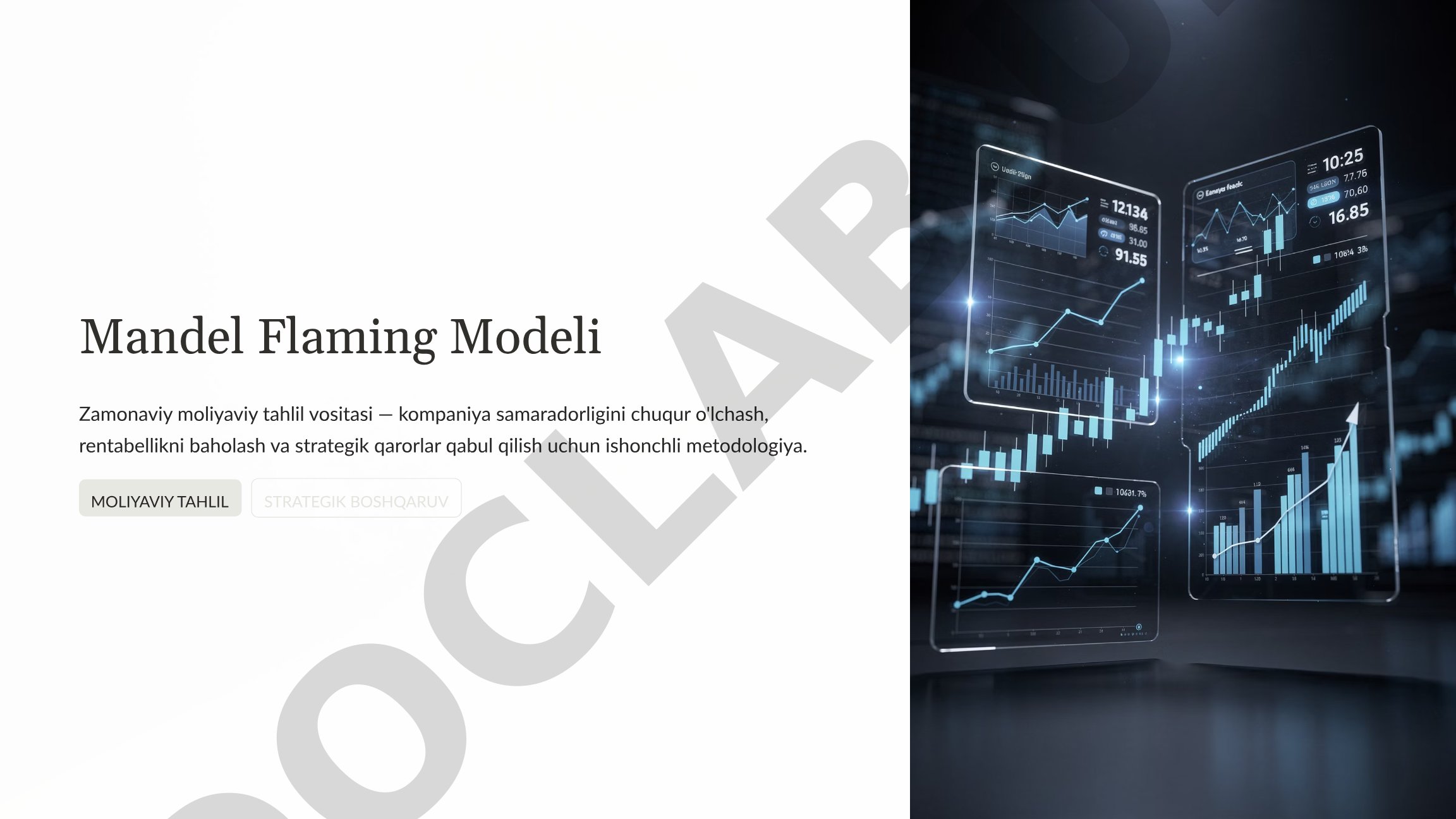 Mandel Flaming Modeli Zamonaviy moliyaviy tahlil vositasi
