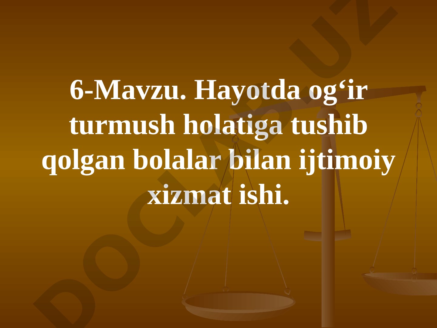 Hayotda ogʻir turmush holatiga tushib qolgan bolalar bilan ijtimoiy xizmat ishi