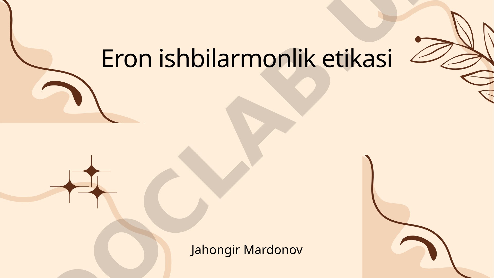 Eron ishbilarmonlik etikasi