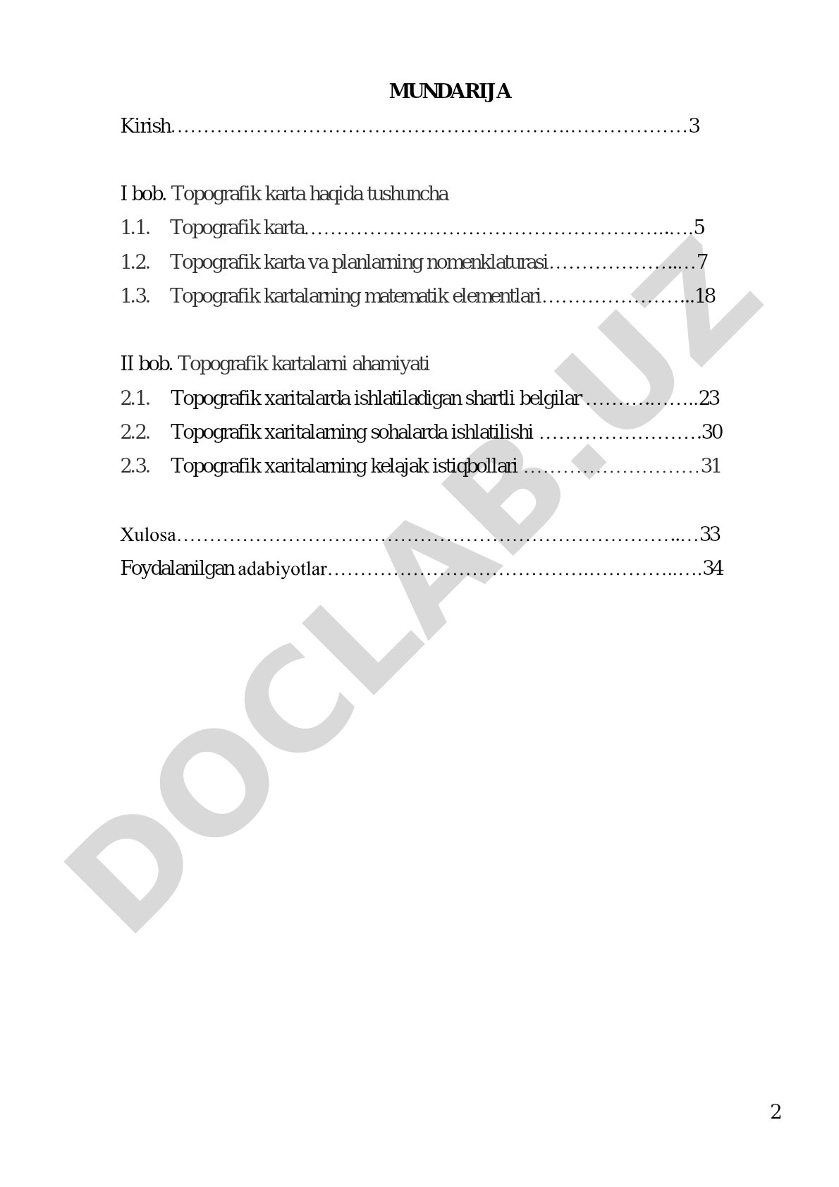 Topografik kartada iqtisodiy-ijtimoiy obyektlarning tasvirlanishi
