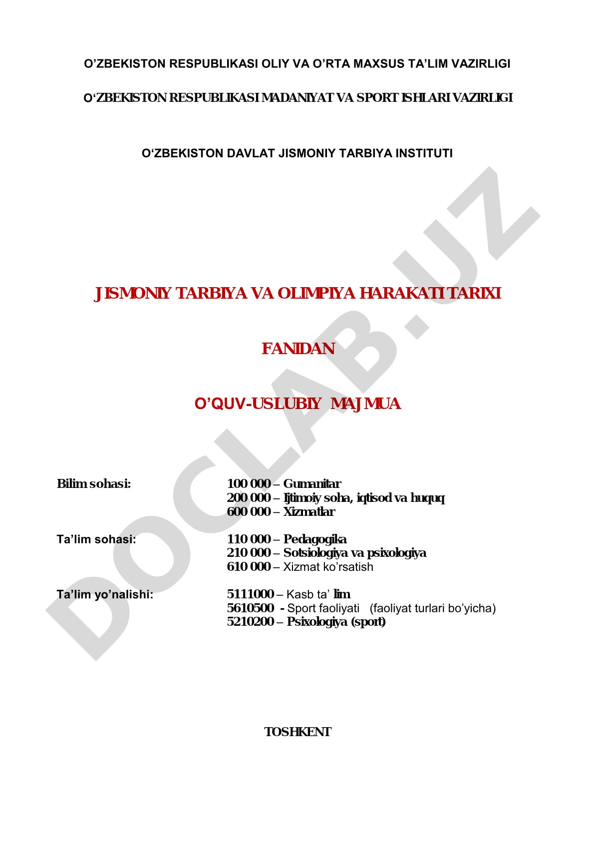 Jismoniy tarbiya va Olimpiya harakati tarixi