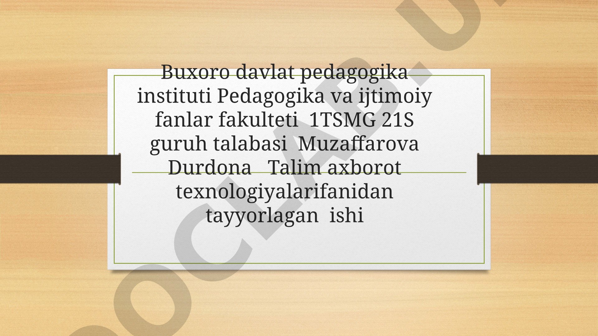 Internetning zamonaviy xizmatlari