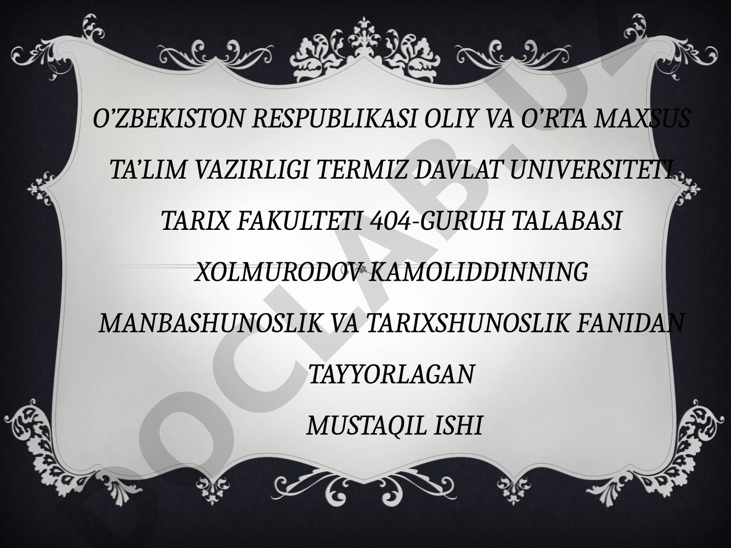 Ikkinchi jahon urushi davrida tarix fani