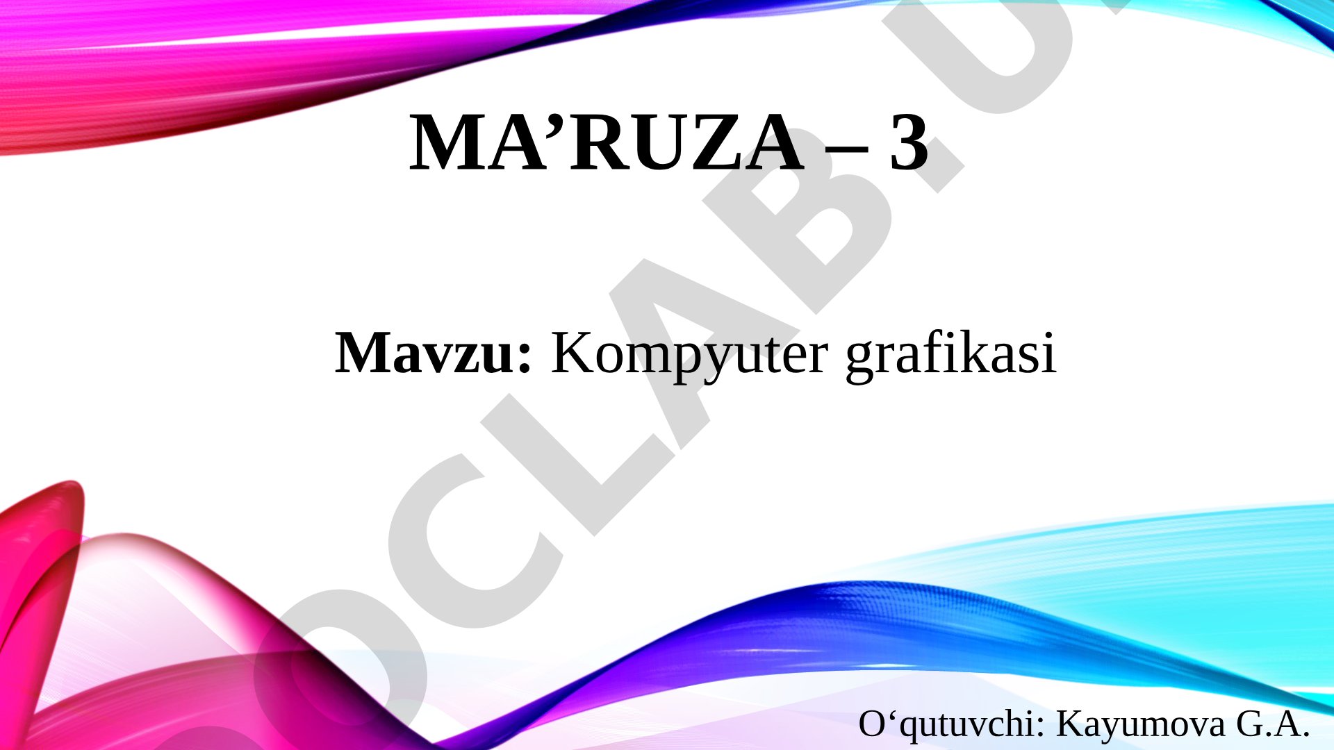 Kompyuter grafikasi