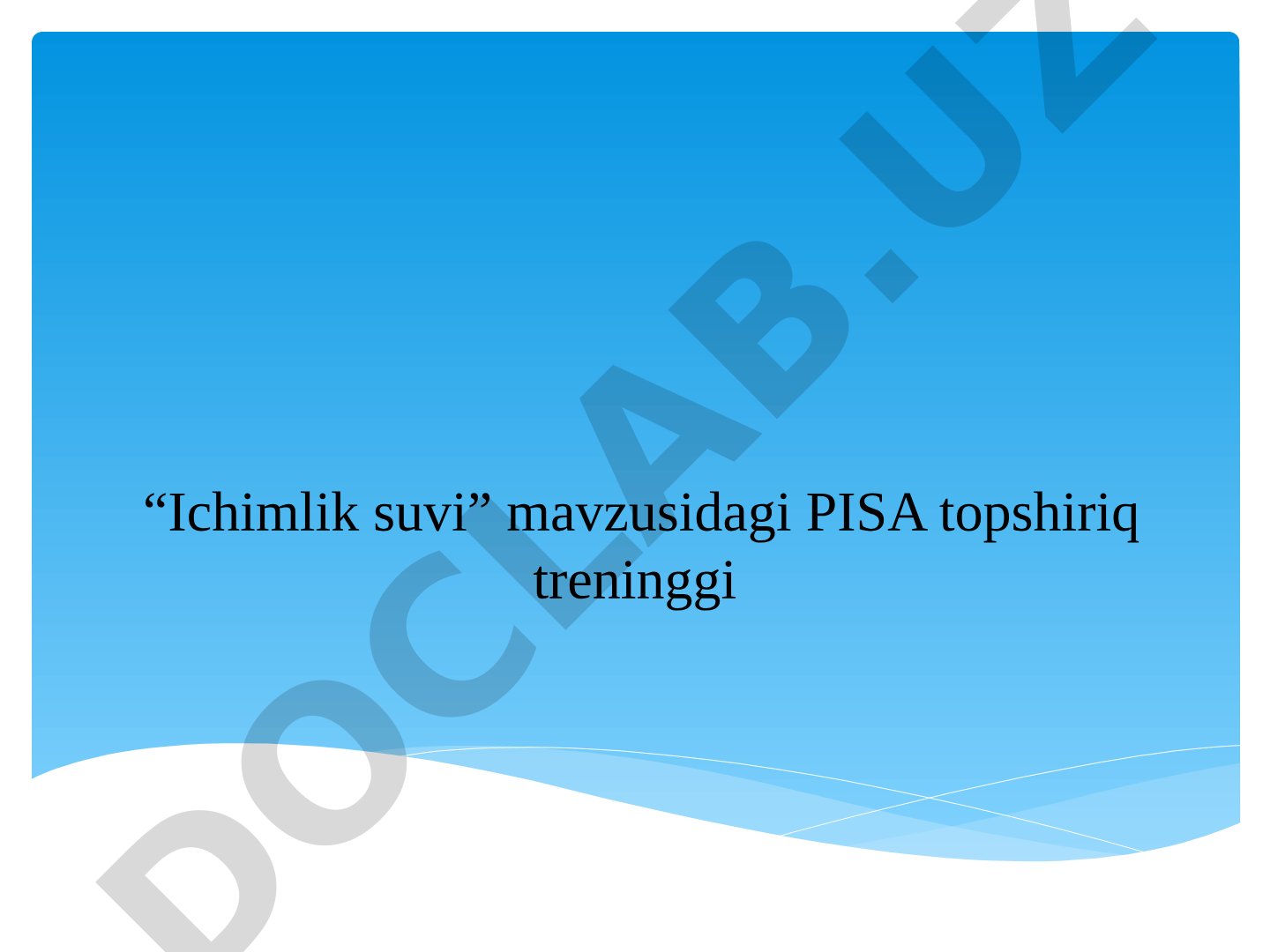 Ichimlik suvi