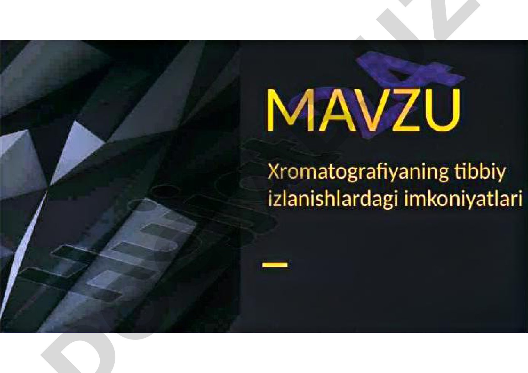 Xromatografiyaning tibbiy izlanishlardagi imkoniyatlari