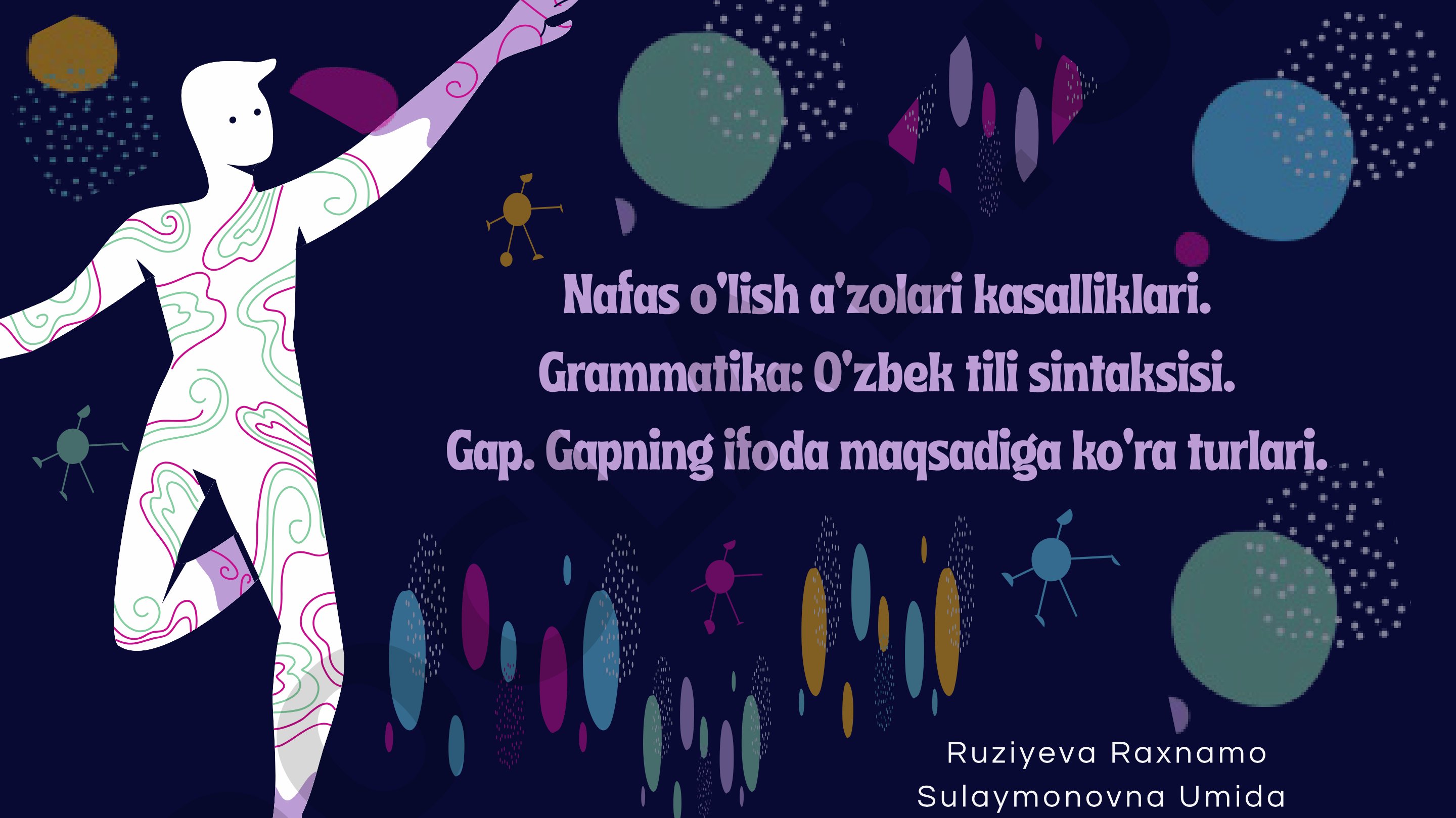 Nafas olish a'zolari kasalliklari va o'zbek tili sintaksisi