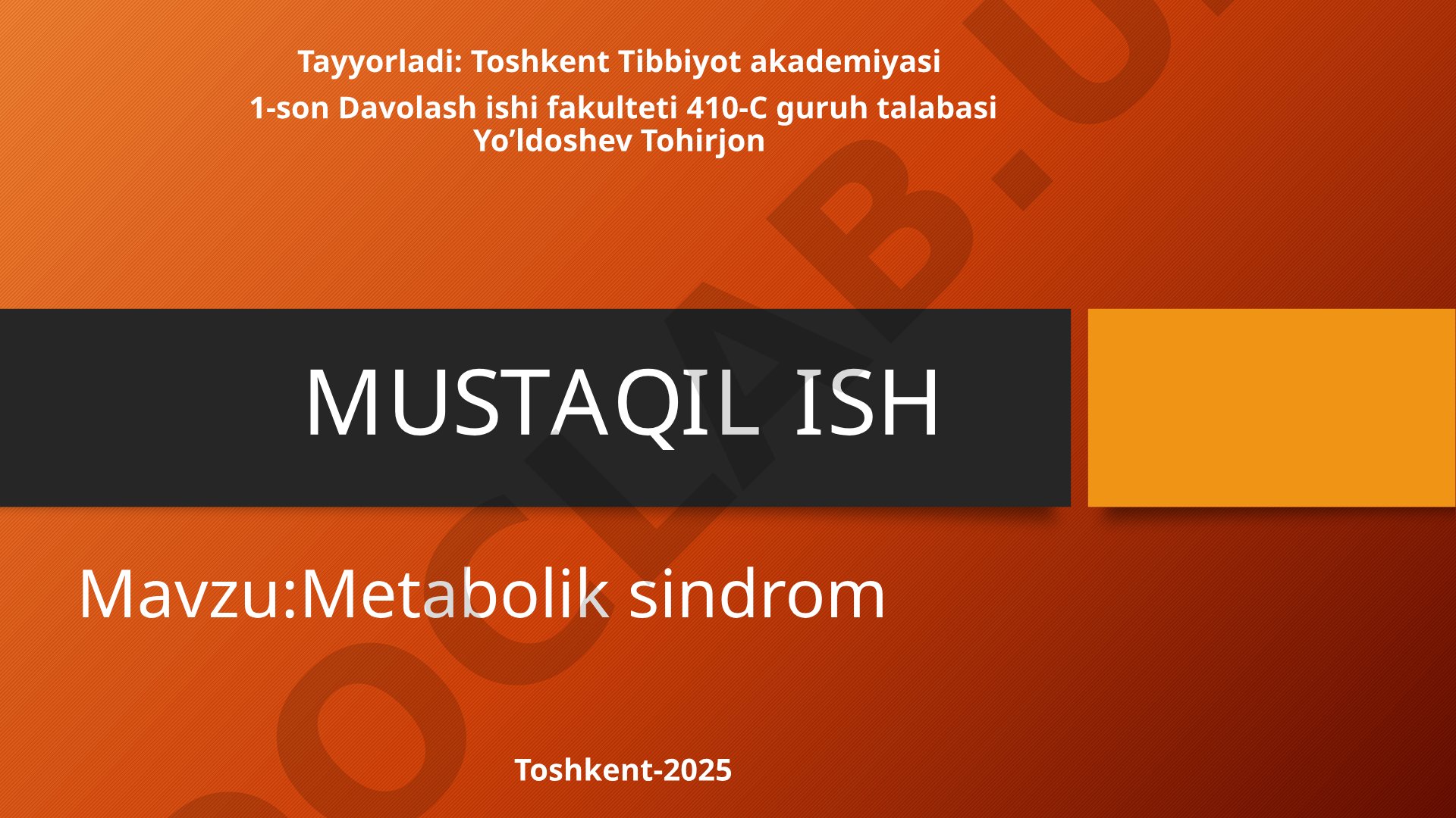 Metabolik sindrom