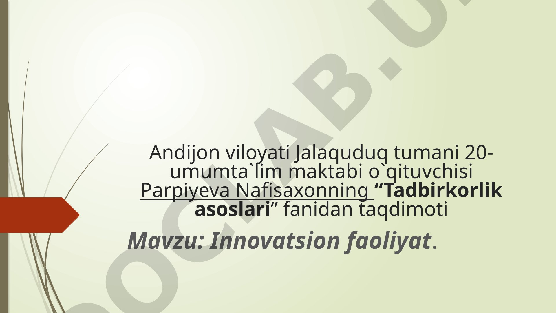 Innovatsion faoliyat