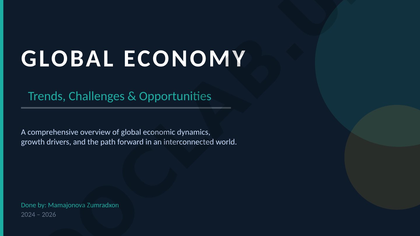 Global economy trends, challenges and opportunities