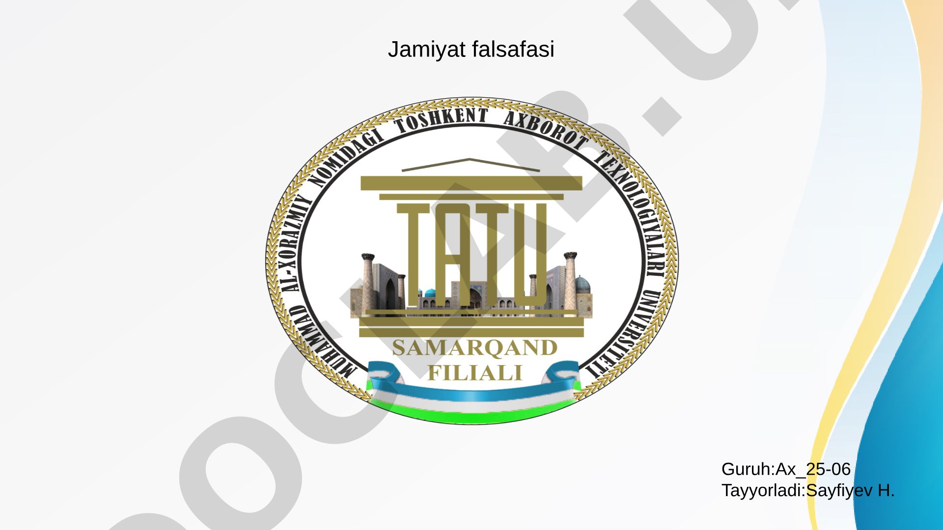 Jamiyat falsafasi