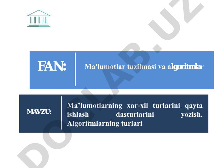 Algoritmlar va dasturlash asoslari, blok-sxemalar
