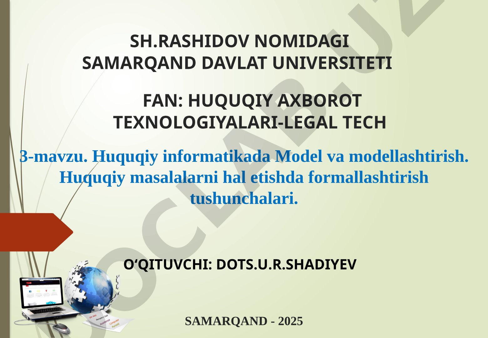 Huquqiy informatikada Model va modellashtirish
