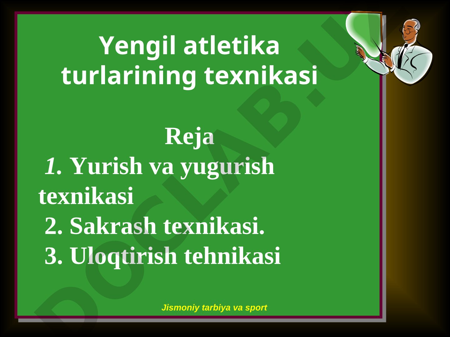Yengil atletika turlarining texnikasi