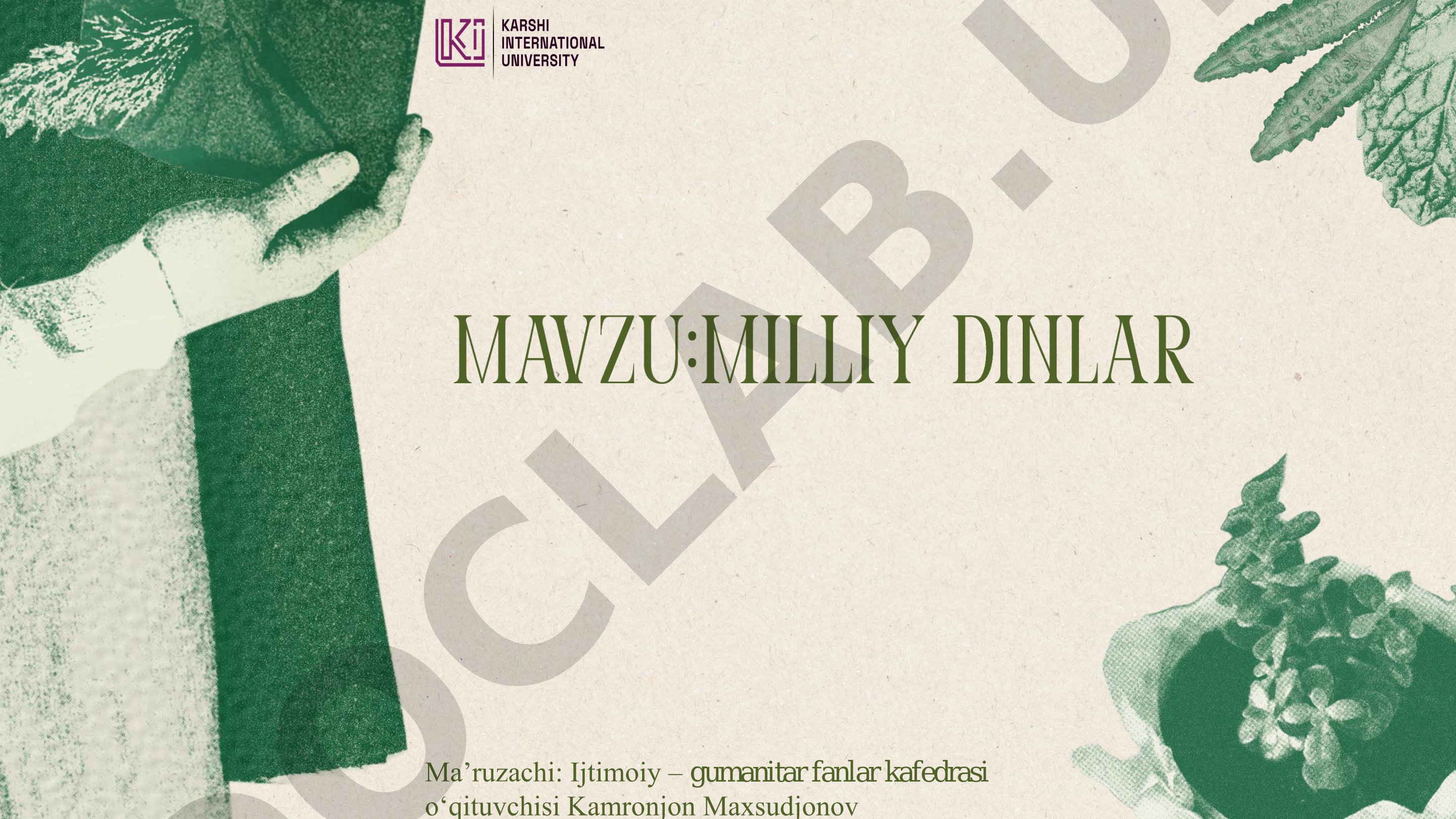 Yahudiylik, hinduizm, konfutsiylik va sintoiylik dinlari