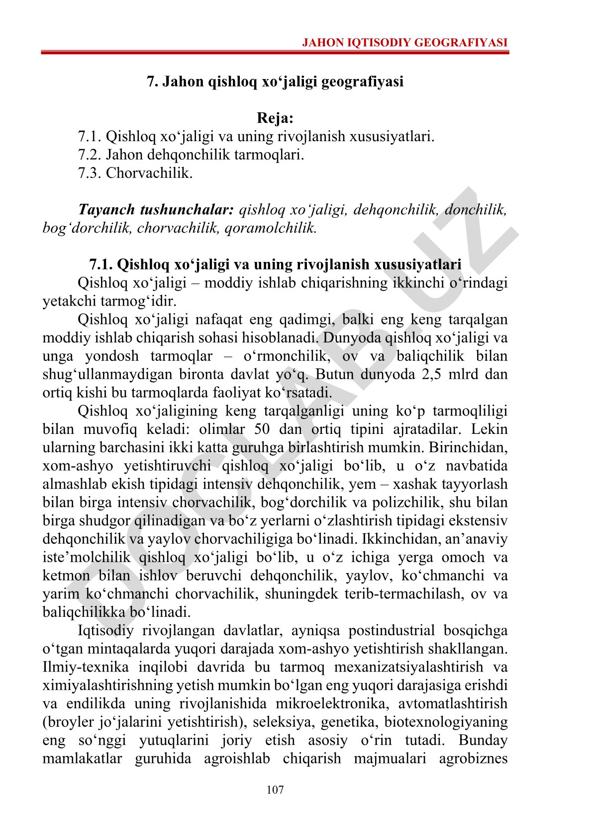 Jahon qishloq xoʻjaligi geografiyasi