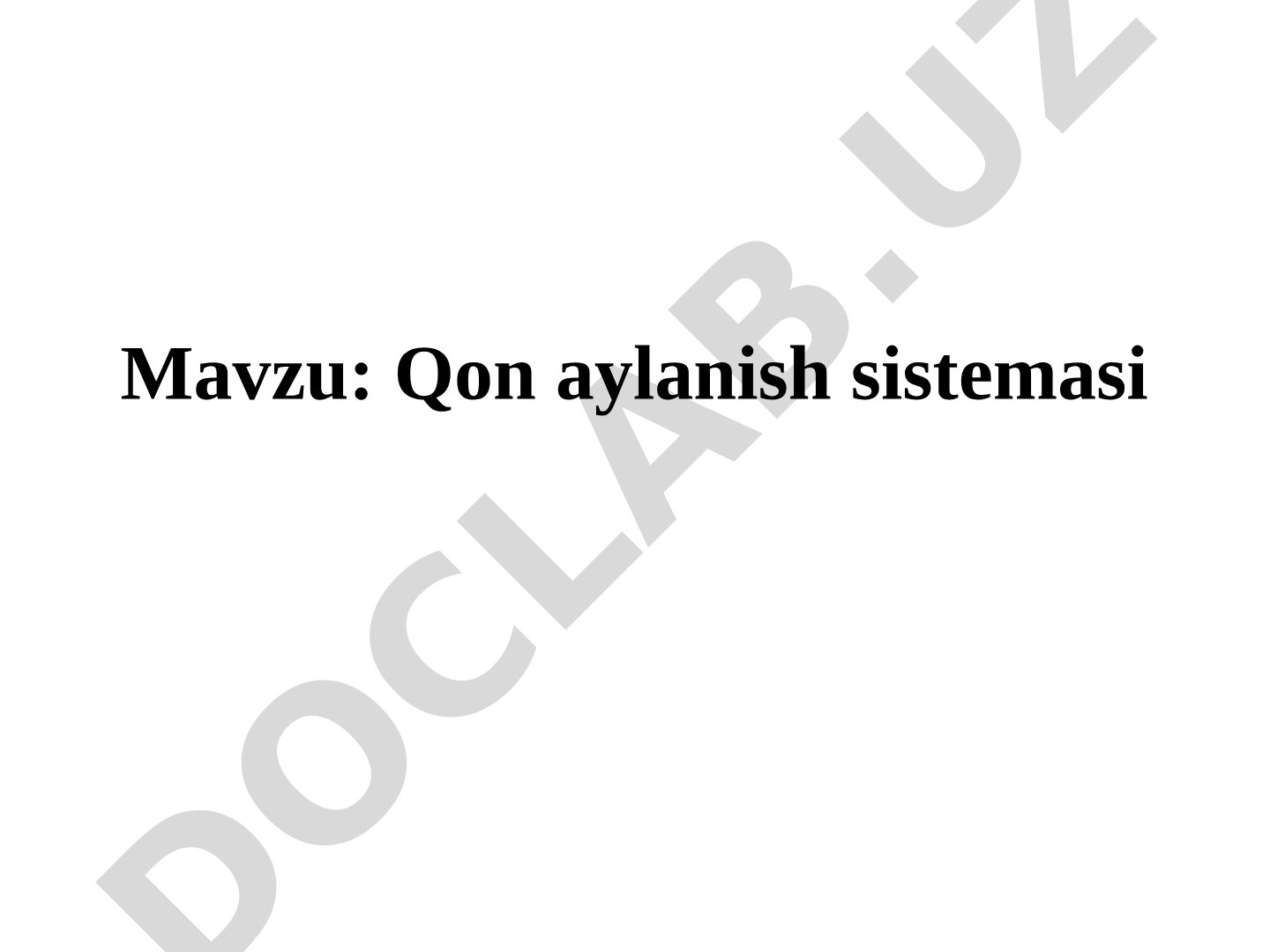 Qon aylanish sistemasi