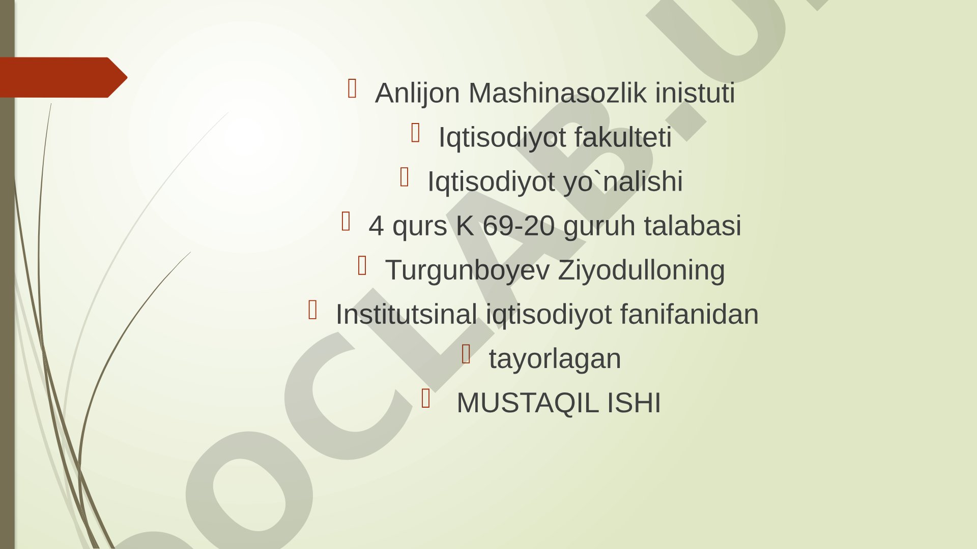 Institiutlar rivojlanishining o'ziga xos xususiyatlari